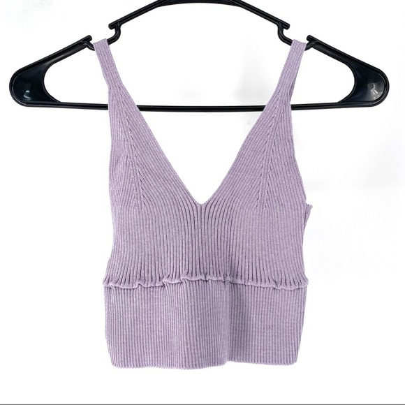 Beneliza Knitwear Women's Cami Crop Top Lilac - S - Picture 1 of 6